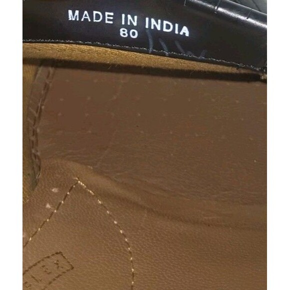 Bostonian 10.5 First Flex Black Leather Wingtip Tasseled Loafers Shoe Slip On - Picture 8 of 9